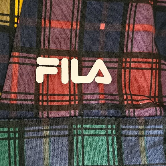 FILA Dorm Plaid Sweatshirt Hoodie Men's M NWT - Picture 8 of 8